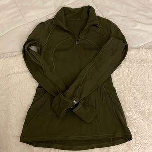 Lululemon Olive Green Small 1/2 Zip